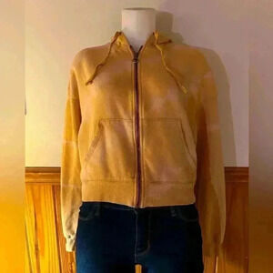 2/$16 separates, Cropped hoodie junior sz M, camel, caramel colored tie dye zip